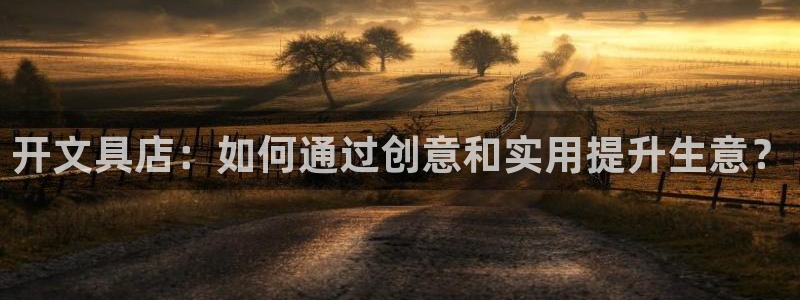 龙八国际能赢钱吗：开文具店：如何通过创意