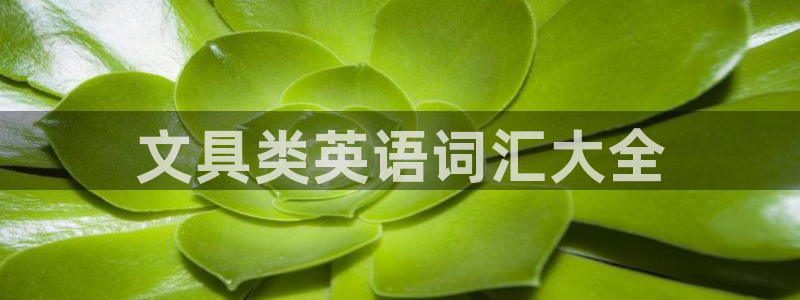 龙八国际游戏登录：文具类英语词汇大全